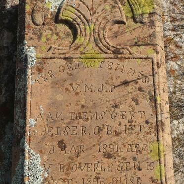 PELSER Thens Gert  1891-1895