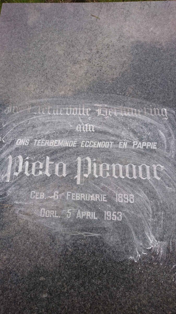 PIENAAR Pieta 1898-1953