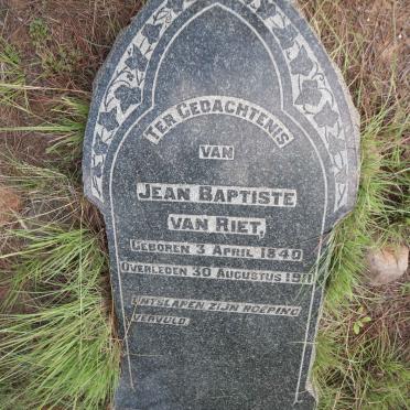 RIET Jean Baptiste, van 1940-2011