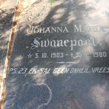 SWANEPOEL Johanna Maria 1903-1980