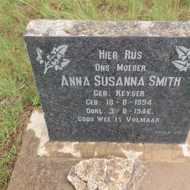 SMITH Anna Susanna nee KEYSER 1894-1946