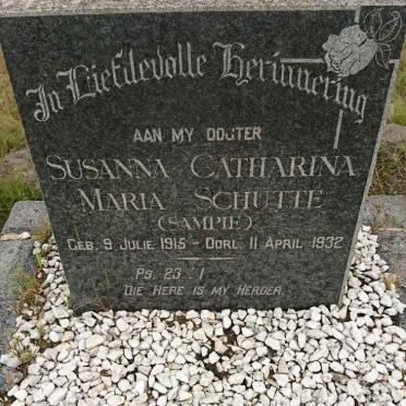 SCHUTTE Susanna Catharina Maria 1915-1932
