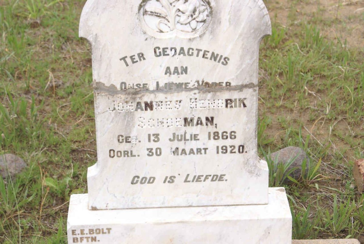 SCHOEMAN Johannes Hendrik 1866-1920