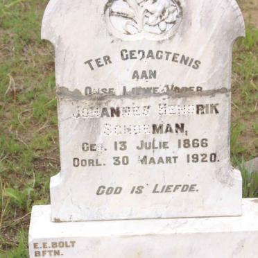 SCHOEMAN Johannes Hendrik 1866-1920