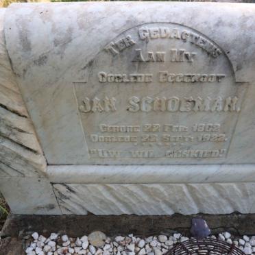 SCHOEMAN Jan 1862-1922