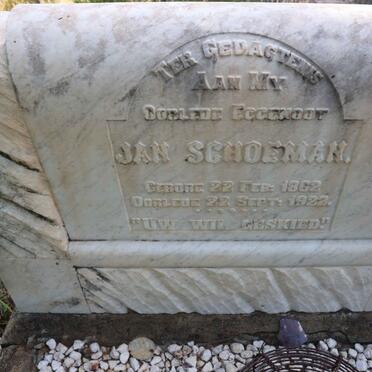 SCHOEMAN Jan 1862-1922