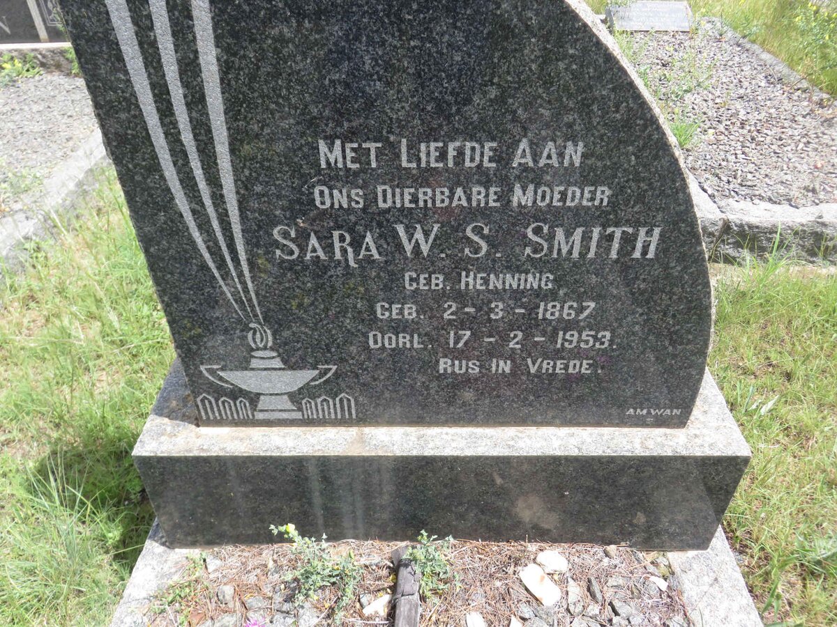 SMITH Sara W.S. nee HENNING 1867-1953