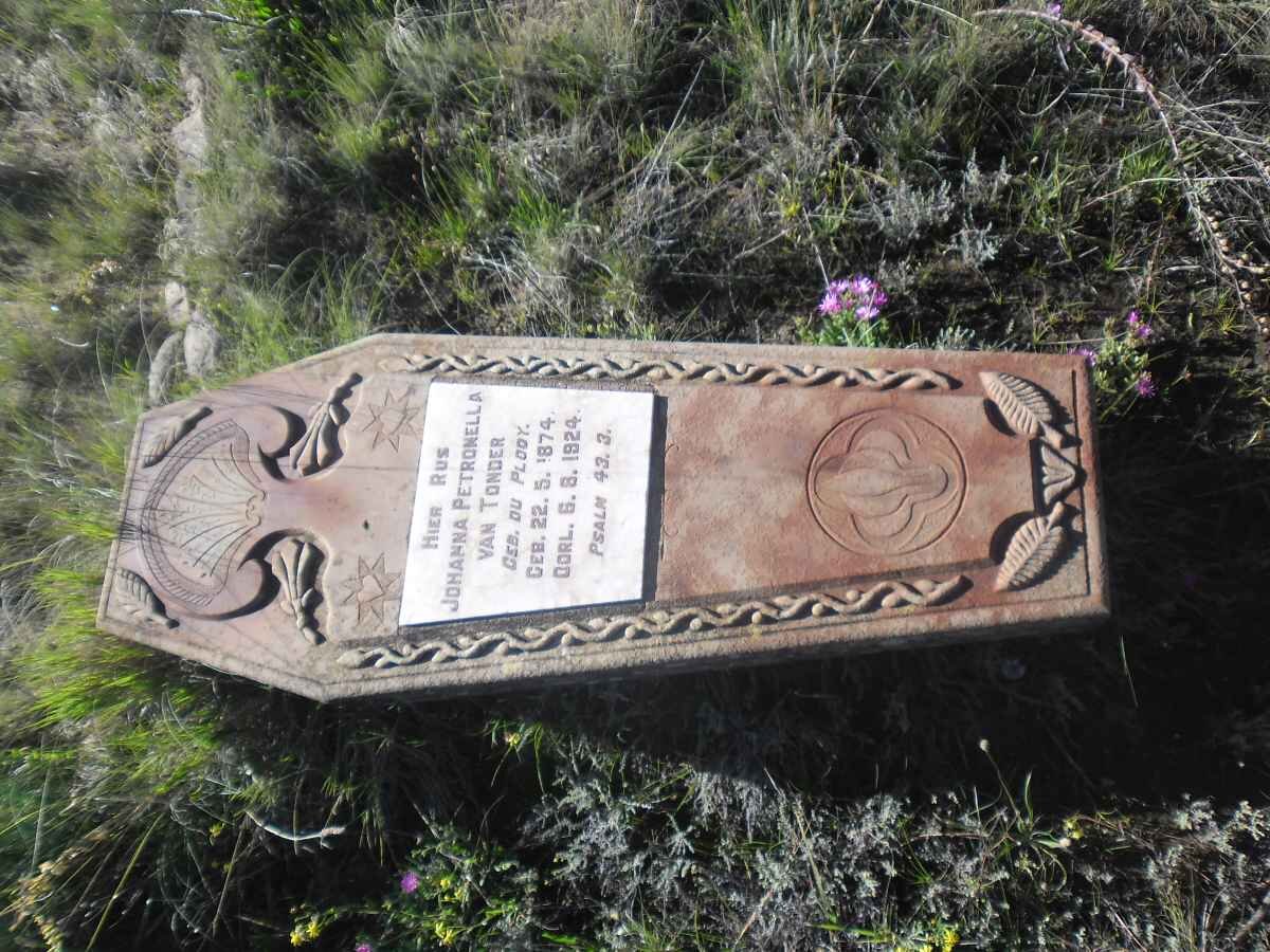 TONDER Johanna Petronella, van nee DU PLOOY 1874-1925