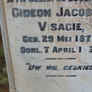 VISAGIE Gideon Jacobus 1872-1926