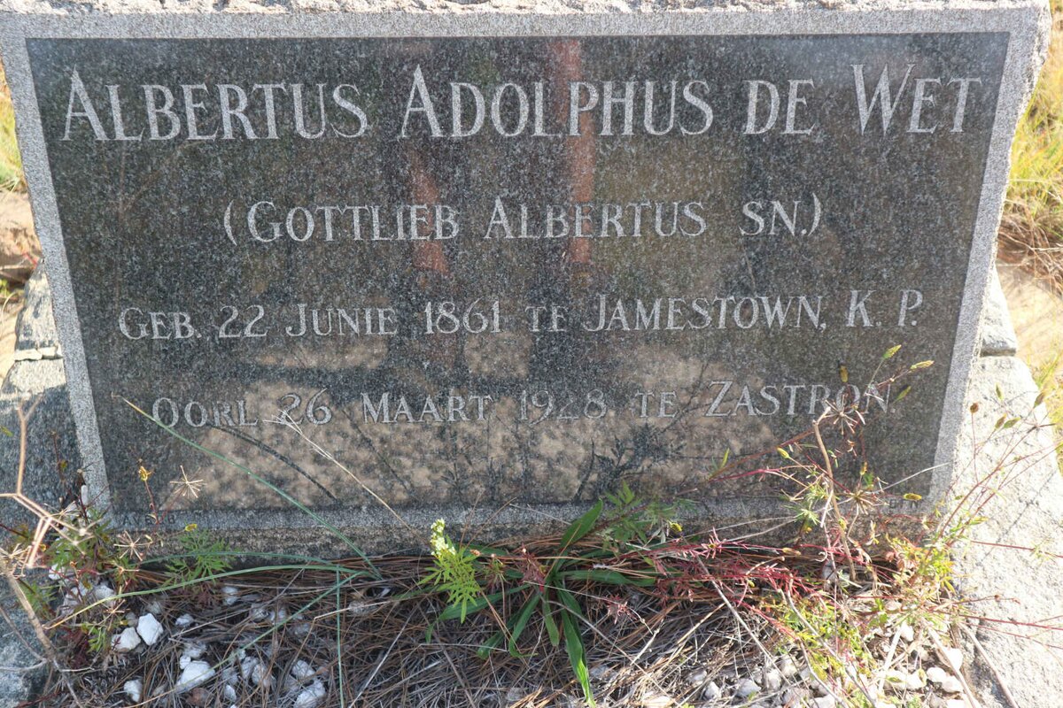 WET Albertus Adolphus, de 1861-1928