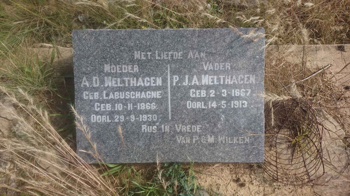 WELTHAGEN P.J.A. 1867-1913 &amp; A.D. LABUSCHAGNE 1866-1930