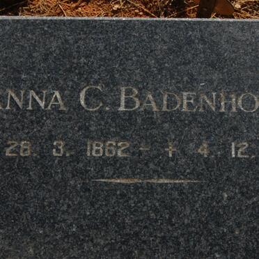 BADENHORST Anna C. 1862-1928