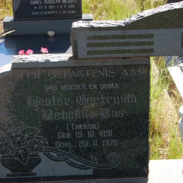 RAS Dirk Petrus 1885-1966 &amp; Hester Gertruida Rebekka THERON 1891-1970