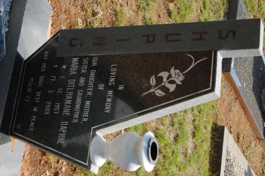 SHUPING Maria Ditlhamane Daphne 1957-2009