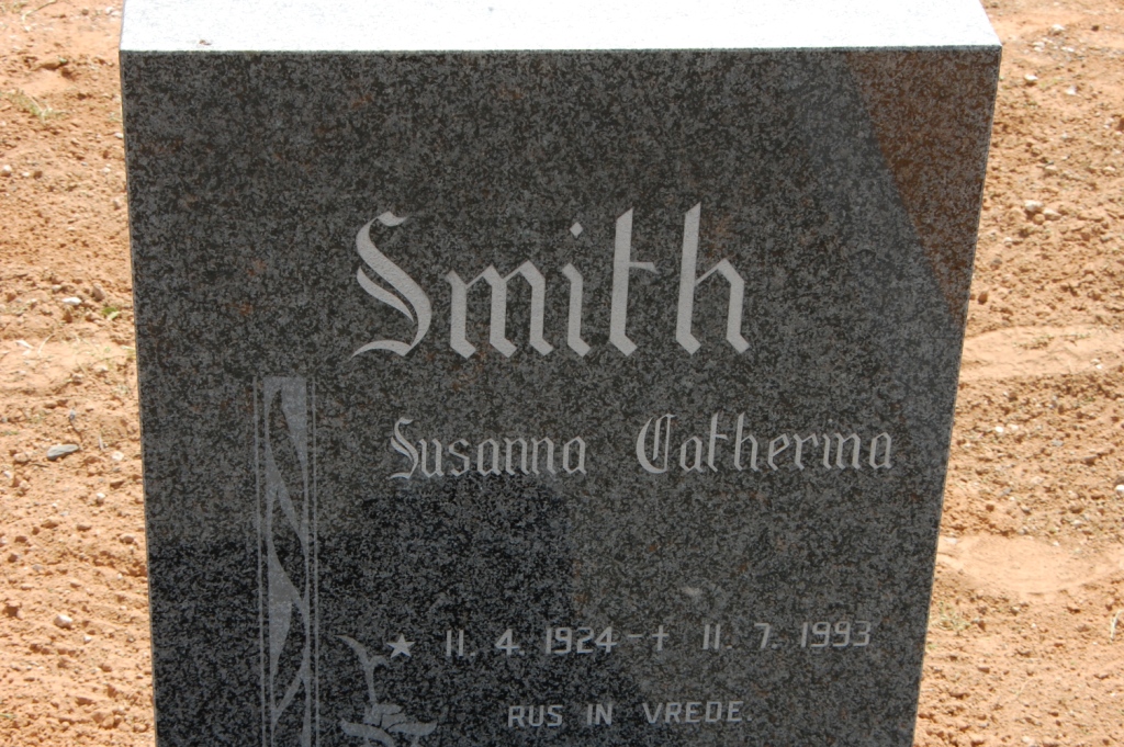 SMITH Susanna Catherina 1924-1993