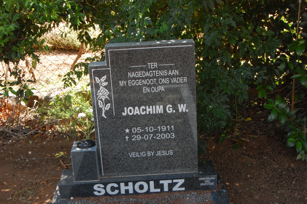 SCHOLTZ Joachim G.W. 1911-2003
