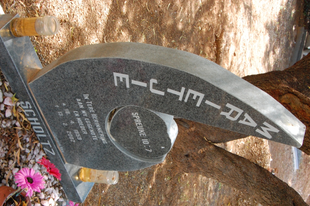 SCHOLTZ Marietjie 1959-2002