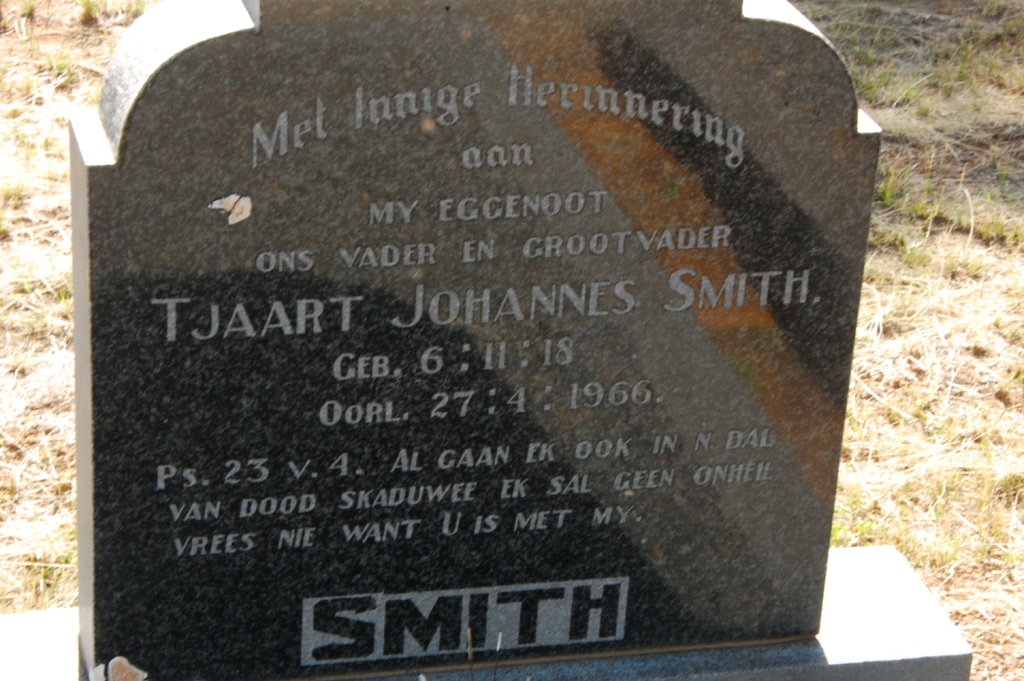 SMITH Tjaart Johannes 1918-1966