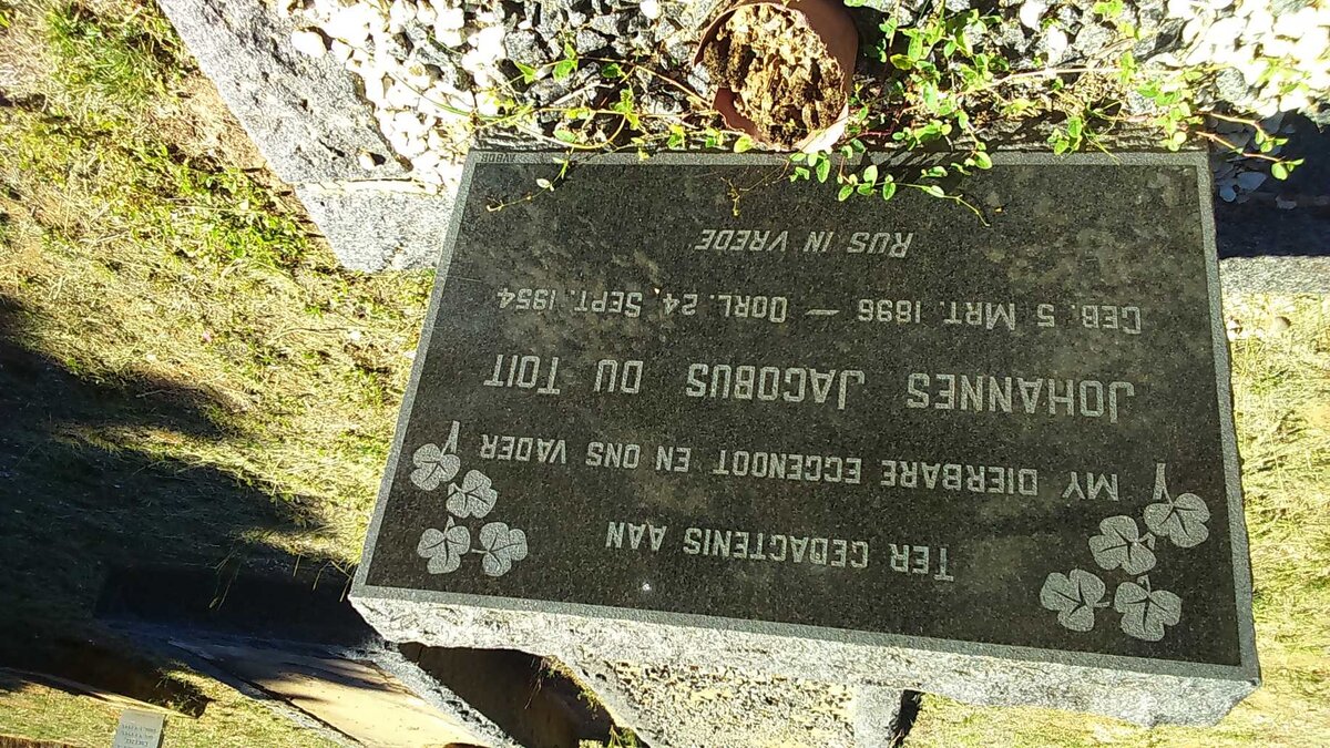 TOIT Johannes Jacobus, du 1896-1954