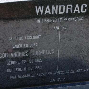 WANDRAG Jacob Andries Cornelius 1905-1980