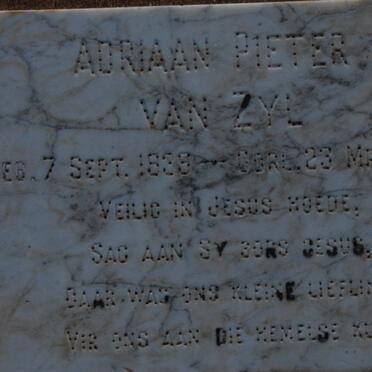 ZYL Adriaan Pieter, van 1938-1942