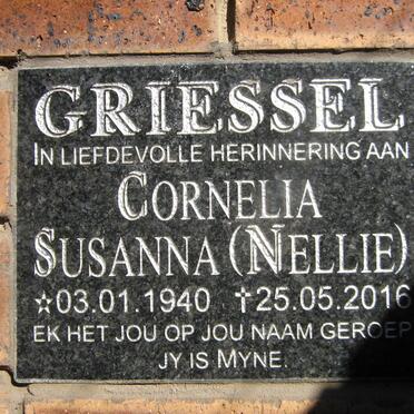 GRIESSEL Cornelia Susanna 1940-2016