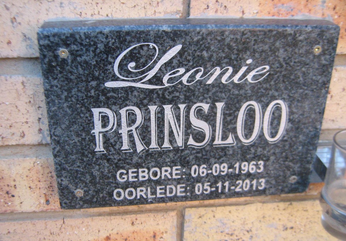 PRINSLOO Leonie 1963-2013