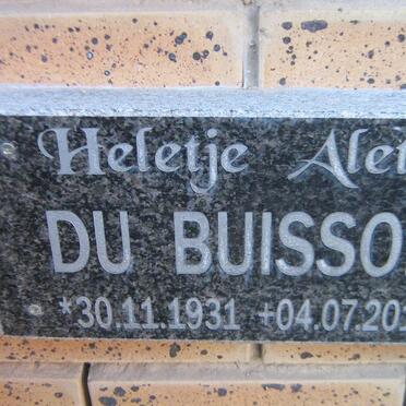 BUISSON Heletje Aletta, du 1931-2011