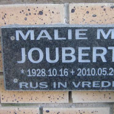 JOUBERT Malie M. 1928-2010