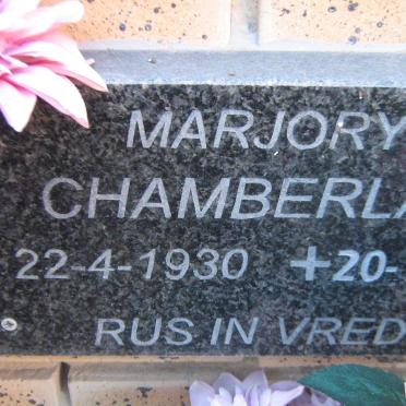CHAMBERLAIN Marjory 1930-2015