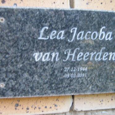 HEERDEN Lea Jacoba, van 1944-2011