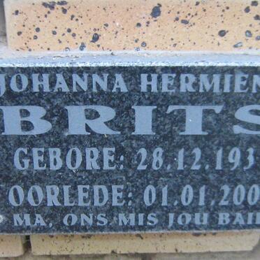 BRITS Johanna Hermiena 1931-2009