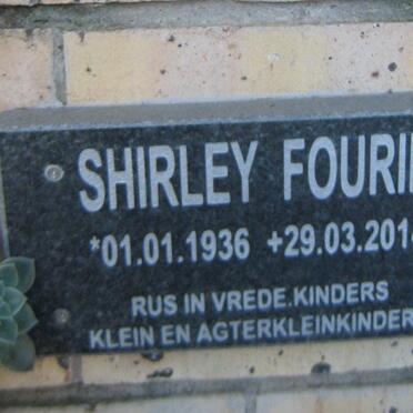 FOURIE Shirley 1936-2014