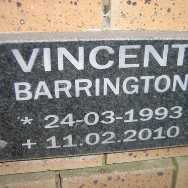 BARRINGTON Vincent 1993-2010