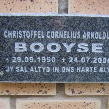 BOOYSE Christoffel Cornelius Arnoldus 1950-2006