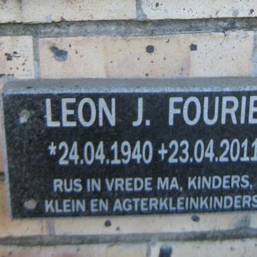 FOURIE Leon J. 1940-2011