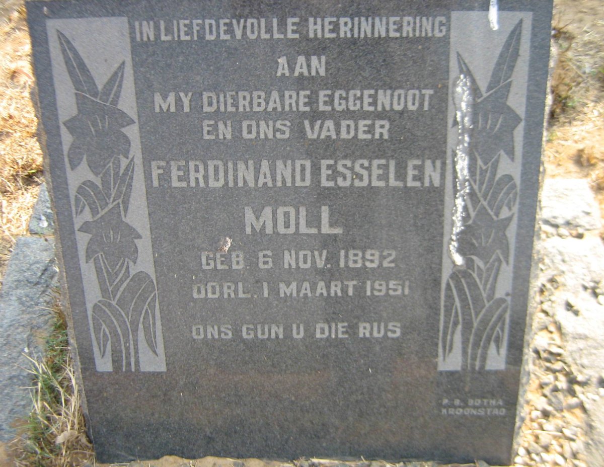 MOLL Ferdinand Esselen 1892-1951