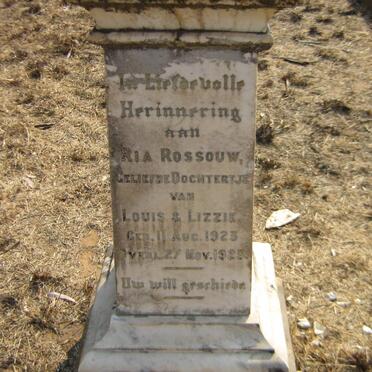 ROSSOUW Ria 1923-1923