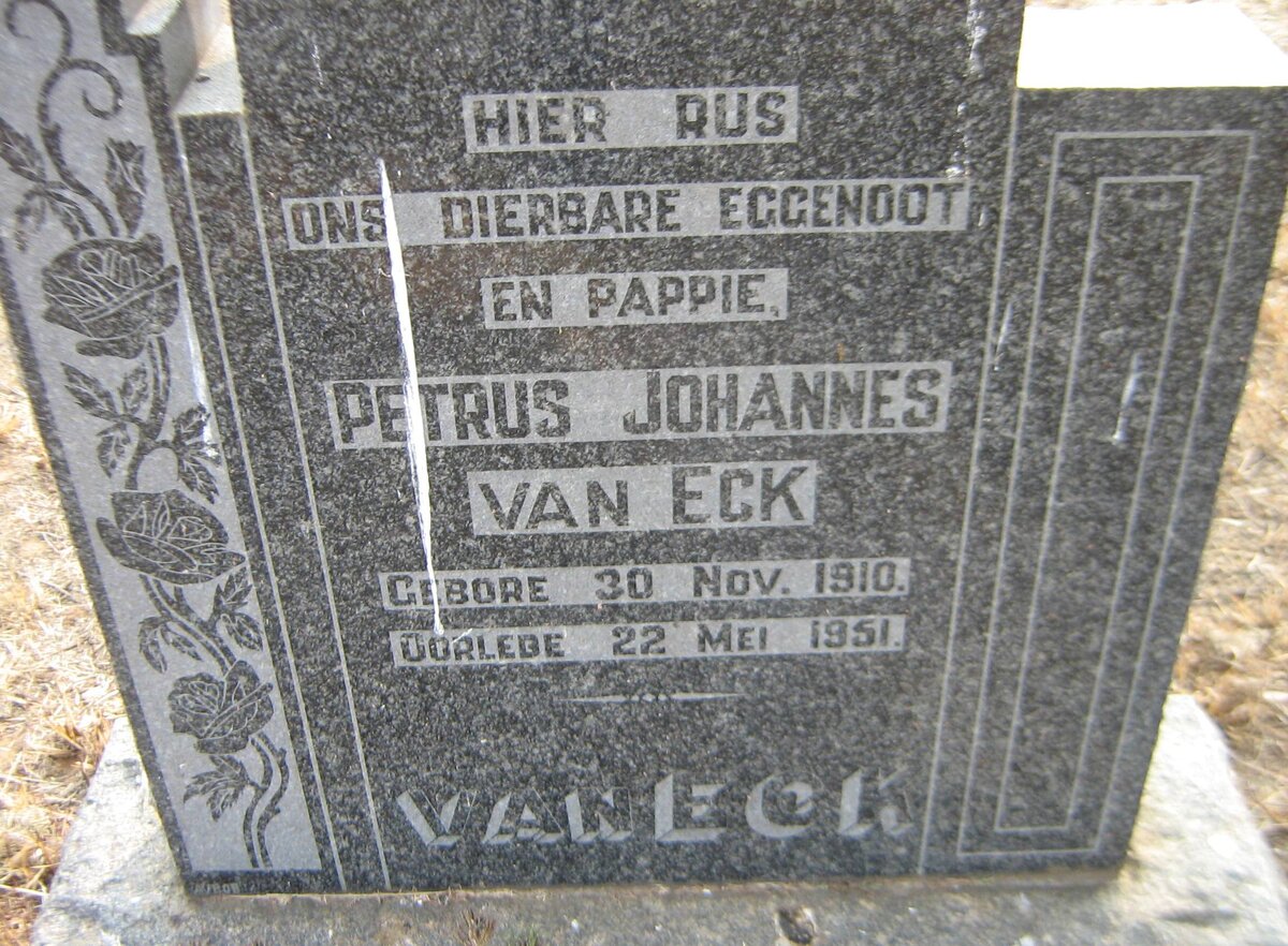ECK Petrus Johannes, van 1910-1951