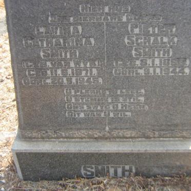 SMITH Pieter Schalk 1869-1944 &amp; Lavina Catharina VAN WYK 1871-1945