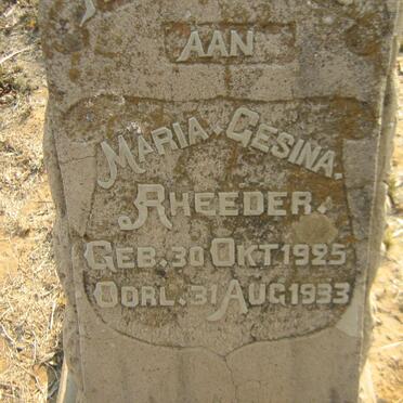 RHEEDER Maria Gesina 1925-1933