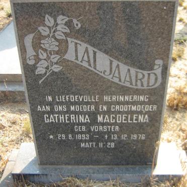TALJAARD Catherina Magdelena nee VORSTER 1893-1976