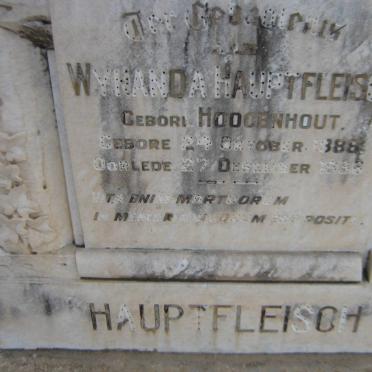 HAUPTFLEISCH Wynanda nee HOOGENHOUT 1888-1936