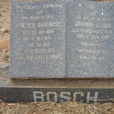 BOSCH Pieter Barendse 1869-1941 &amp; Johanna Jacoba FOURIE 1872-1939