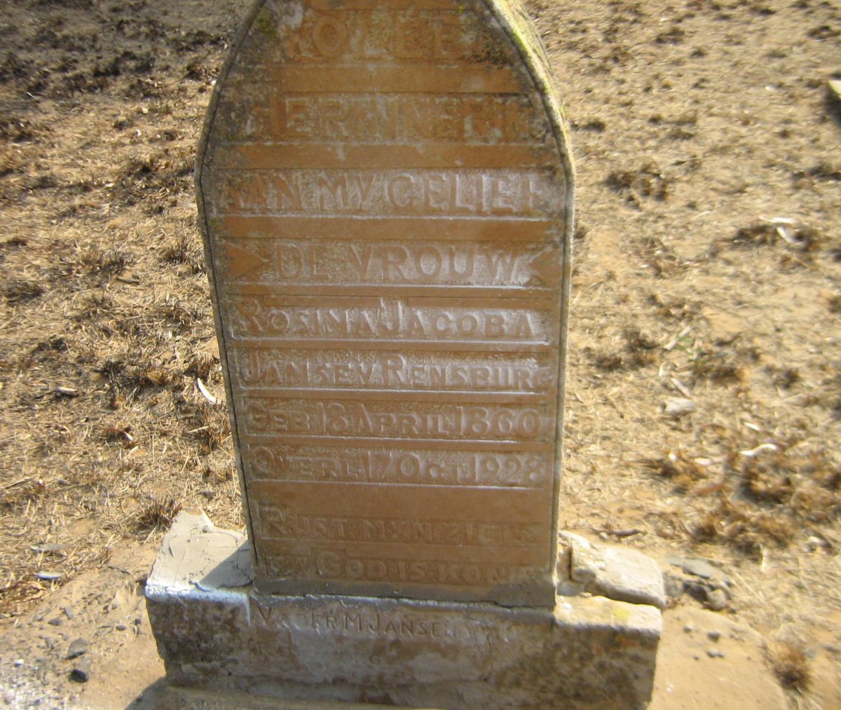 RENSBURG Rosina Jacoba, Janse v. 1860-1928