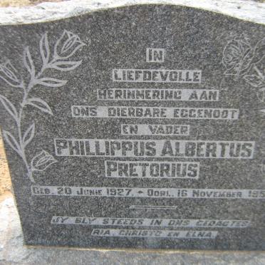 PRETORIUS Phillippus Albertus 1927-1950