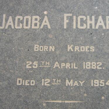 FICHARDT Jacoba nee KROES 1882-1954
