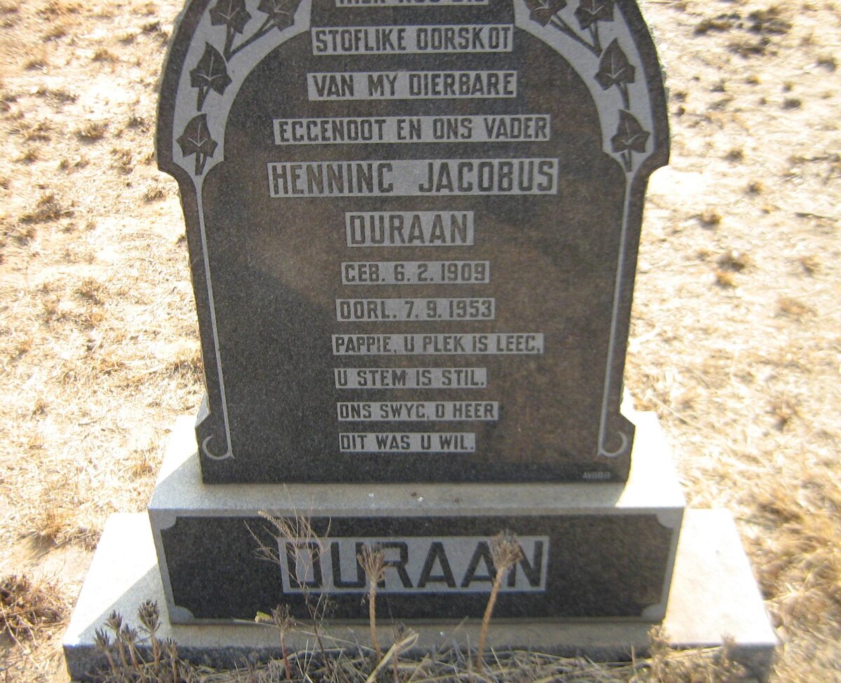 DURAAN Henning Jacobus 1909-1953