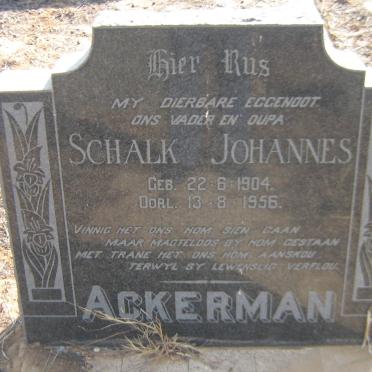 ACKERMAN Schalk Johannes 1904-1956