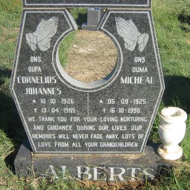 ALBERTS Cornelius Johannes 1926-1995 &amp; Micheal 1925-1996